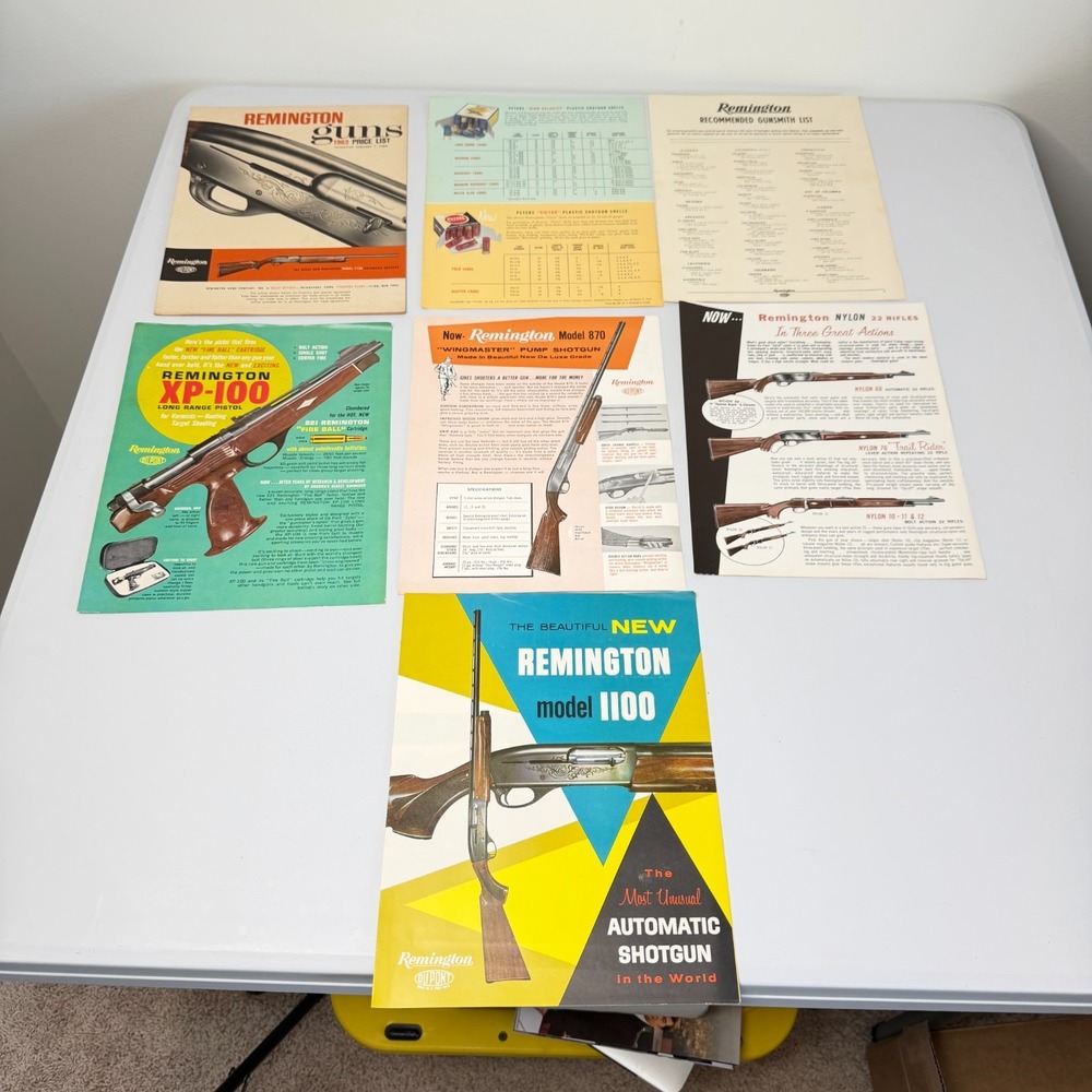 Vintage 1963 Remington Guns Dealer Catalogue and Advertisements 1960's Remington